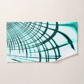 Zyanisch-gekrümmte Spur auf hellem Hintergrund Badhandtuch Set (Handtuch)