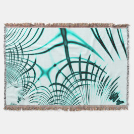 Zyanisch-gekrümmte Spur auf hellem Hintergrund Decke