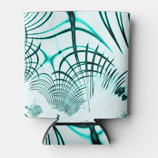 Zyanisch-gekrümmte Spur auf hellem Hintergrund Dosenkühler (Vorderseite)