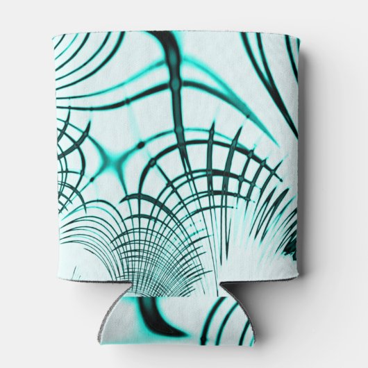 Zyanisch-gekrümmte Spur auf hellem Hintergrund Dosenkühler (Rückseite)