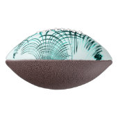 Zyanisch-gekrümmte Spur auf hellem Hintergrund Football (Gedreht 90)