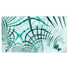 Zyanisch-gekrümmte Spur auf hellem Hintergrund Kissenbezug