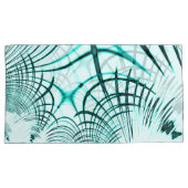 Zyanisch-gekrümmte Spur auf hellem Hintergrund Kissenbezug (Vorderseite-Rechts)