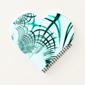 Zyanisch-gekrümmte Spur auf hellem Hintergrund Notizblock (Rückseite)