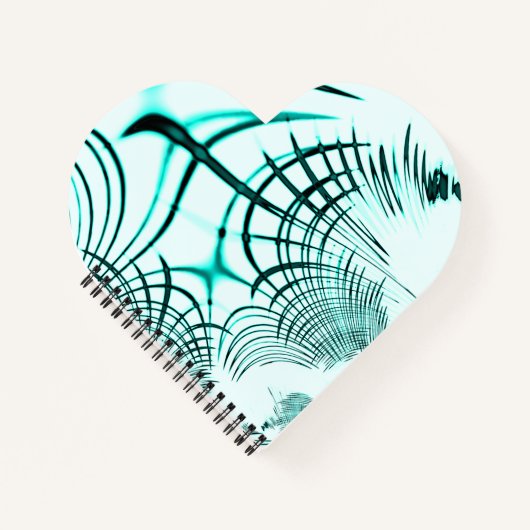 Zyanisch-gekrümmte Spur auf hellem Hintergrund Notizblock (Vorderseite)