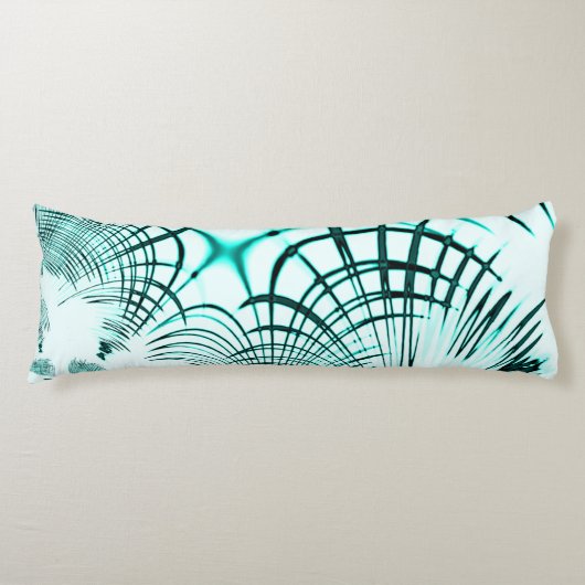 Zyanisch-gekrümmte Spur auf hellem Hintergrund Seitenschläferkissen (Vorderseite)