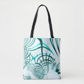 Zyanisch-gekrümmte Spur auf hellem Hintergrund Tasche (Vorderseite)