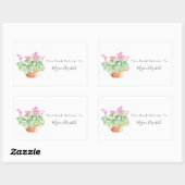 Zyclamen Rechteckiger Aufkleber (Blatt)