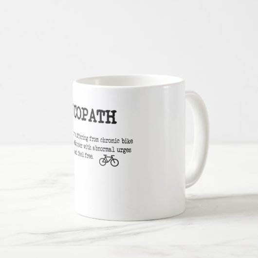 ZYCOPATH Funny Cycling Radfahrer Kaffeetasse (VorderseiteRechts)