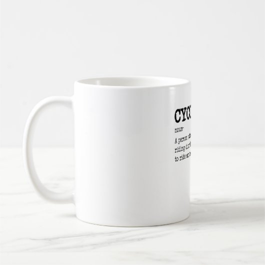 ZYCOPATH Funny Cycling Radfahrer Kaffeetasse (Links)