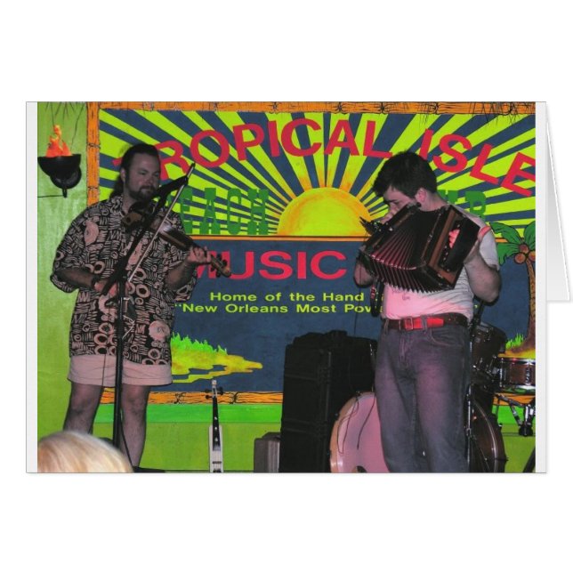 Zydeco Band an der tropischen Insel (Vorderseite (Horizontal))