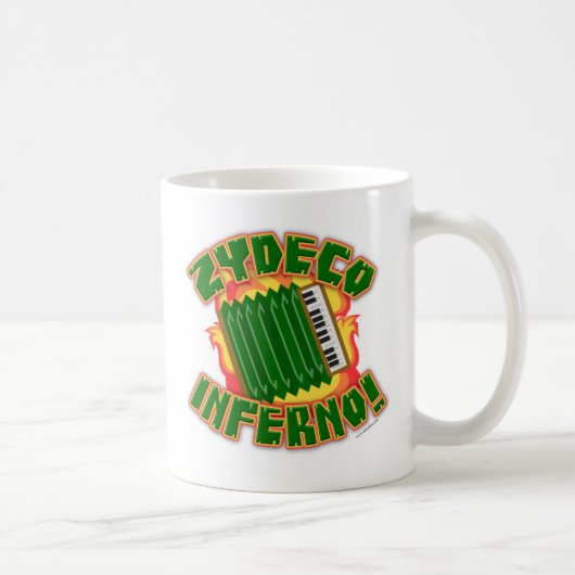Zydeco Inferno Cartoon Design Kaffeetasse (Rechts)