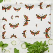 Zygaena carniolica - The Crepuscular Burnet Moth Geschirrtuch (Gefaltet)