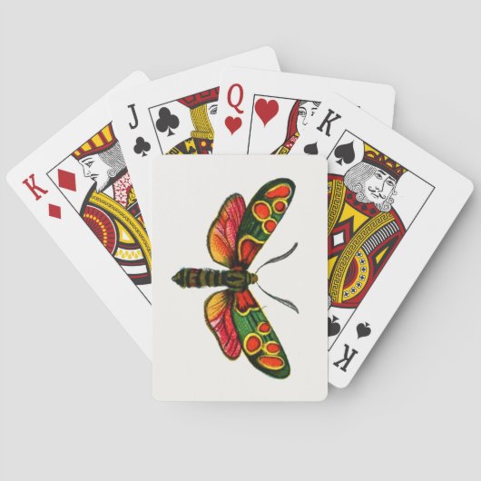 Zygaena carniolica - The Crepuscular Burnet Moth Spielkarten (Rückseite)