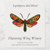 Zygaena carniolica - The Crepuscular Burnet Moth Weinetikett (Einzelnes Label)