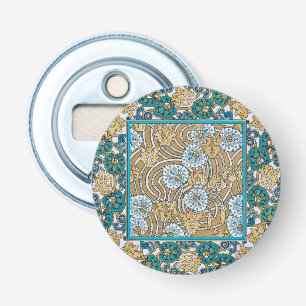 Zyklamenblaue Art Nouveau-Blume, botanisch Flaschenöffner