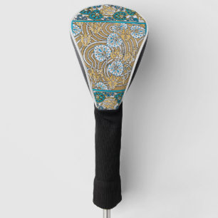 Zyklamenblaue Art Nouveau-Blume, botanisch Golf Headcover