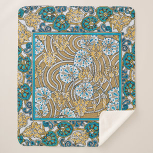 Zyklamenblaue Art Nouveau-Blume, botanisch Sherpadecke
