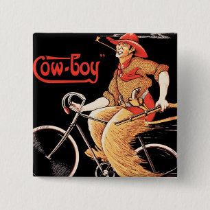 Zyklen Tnomed "der Cowboy-" Fahrrad Button