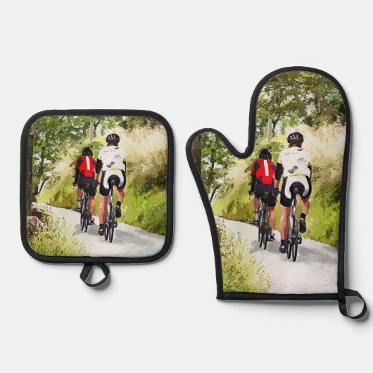 ZYKLING OFENHANDSCHUH & Topflappen-Set (Vorderseite)