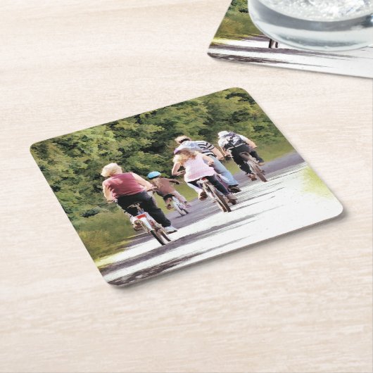 ZYKLING RECHTECKIGER PAPPUNTERSETZER (angewinkelt)