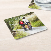 ZYKLING RECHTECKIGER PAPPUNTERSETZER (angewinkelt)