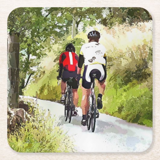 ZYKLING RECHTECKIGER PAPPUNTERSETZER (Vorderseite)