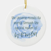 Zyklische Frau Keramik Ornament (Vorne)