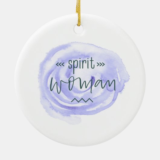 Zyklische Frau Keramik Ornament (Hinten)