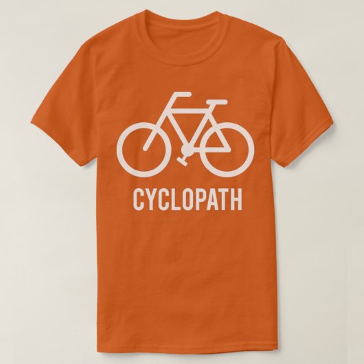 Zyklobahn, Fahrradschwarz, Radfahrerschwarzes Shir T-Shirt (Design vorne)