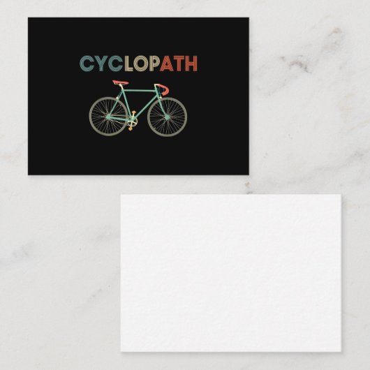 Zyklobahn Funny Bicyclist Spaß Mitteilungskarte (Vorne/Hinten)