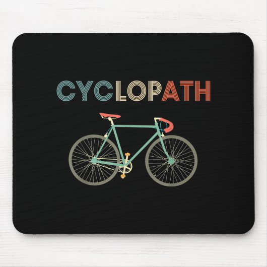 Zyklobahn Funny Bicyclist Spaß Mousepad (Vorne)