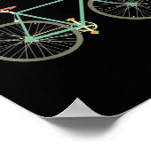 Zyklobahn Funny Bicyclist Spaß Poster (Ecke)
