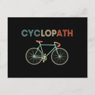 Zyklobahn Funny Bicyclist Spaß Postkarte