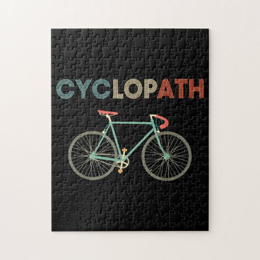 Zyklobahn Funny Bicyclist Spaß Puzzle (Vertikal)