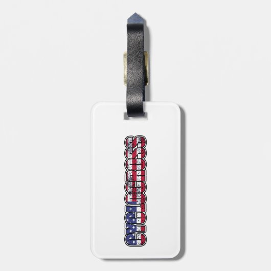 Zyklocross-amerikanische Flagge Gepäckanhänger (Rückseite vertikal)