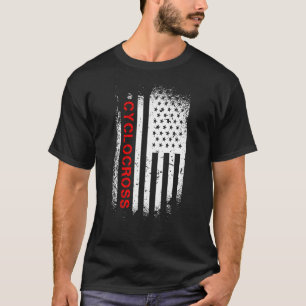 Zyklocross-amerikanische Flagge T-Shirt