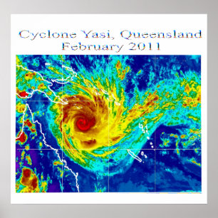 Zyklon Yasi 2, Queensland, Februar 2011 Poster