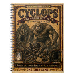 Zyklop, Vintage Zirkusmonster Notizblock