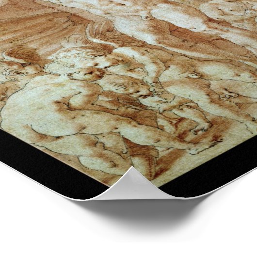 Zyklopen in der Schmiede des Vulkans Poster (Ecke)