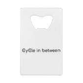 Zyklus dazwischen geldbeutel flaschenöffner (Rückseite)