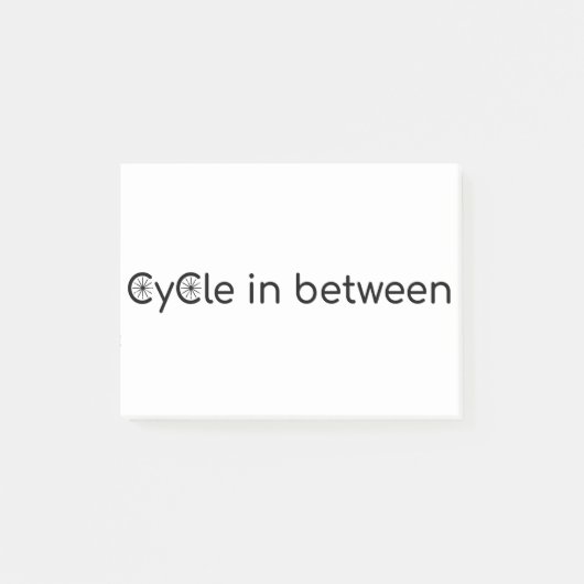 Zyklus dazwischen post-it klebezettel (Vorderseite)