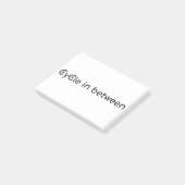 Zyklus dazwischen post-it klebezettel (angewinkelt)