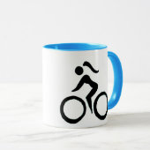 Zyklus-Mädchen-Geschwindigkeits-Tasse Tasse (VorderseiteRechts)