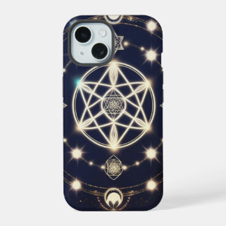 Zyklus-Mandala der himmlischen Monde – Heilige Geo iPhone 15 Hülle