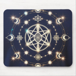 Zyklus-Mandala der himmlischen Monde – Heilige Geo Mousepad