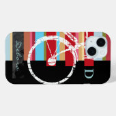 Zyklus/Zyklus und Streifen personalisiert Case-Mate iPhone Hülle (Rückseite (Horizontal))