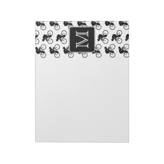 Zyklusdesign mit benutzerdefinierter Monogramm Notizblock (Rotiert)