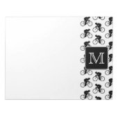 Zyklusdesign mit benutzerdefinierter Monogramm Notizblock (Vorderseite)