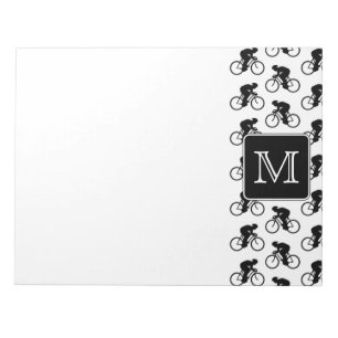 Zyklusdesign mit benutzerdefinierter Monogramm Notizblock